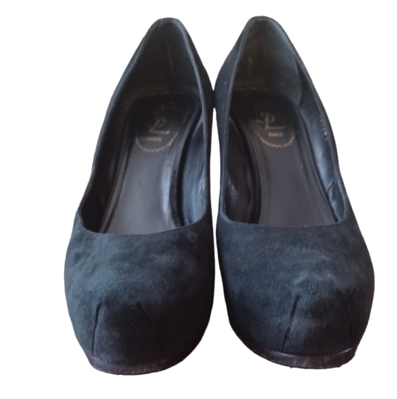 YSL Yves Saint Laurent Tribtoo Black Suede Leather Platform Pump - Picture 4 of 16